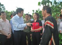 ប្រធានរដ្ឋវៀតណាមTruong Tan Sang បានអញ្ចើញទៅទស្សនានិង បំពេញការងារនៅខេត្ត Ninh Thuan.